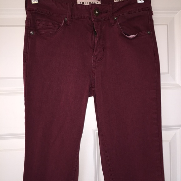 Bullhead (Aritzia) Crimson Denim Skinny Jeans Sz 0 - Picture 5 of 14